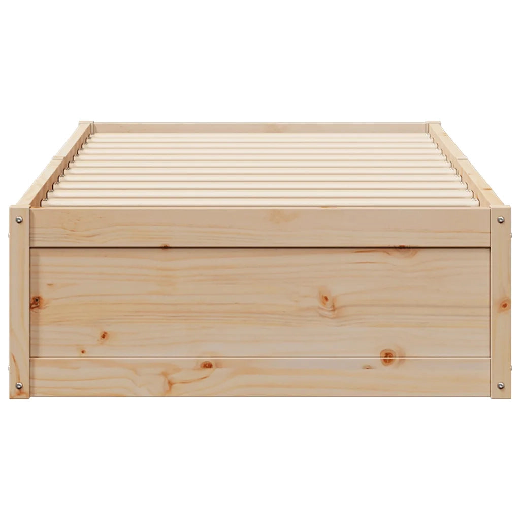 Letto senza Materasso 90x190 cm in Legno Massello di Pino