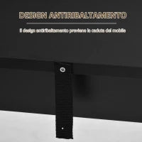 Bancone da Cucina Tavolo Alto con 3 Mensole in Legno, Tavolo da Bar Cucina Arredamento Moderno Casa e Bar, 112x57x106cm, Nero