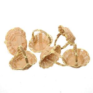 Set 4 Set 24 Cesti Mini in Materiale Naturale H 5 cm