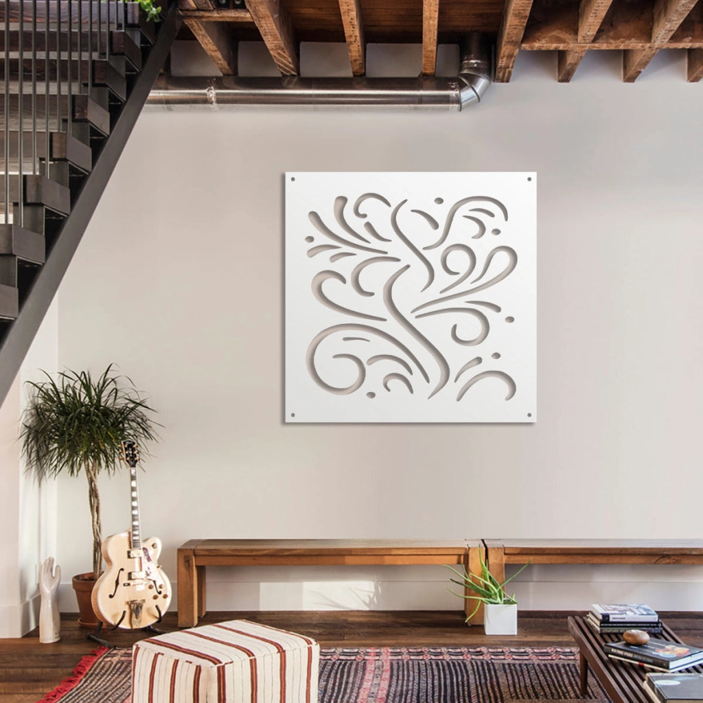 BLOW - Pannello in PVC traforato - Parasole Misura: 48x48 cm, Colore: bianco