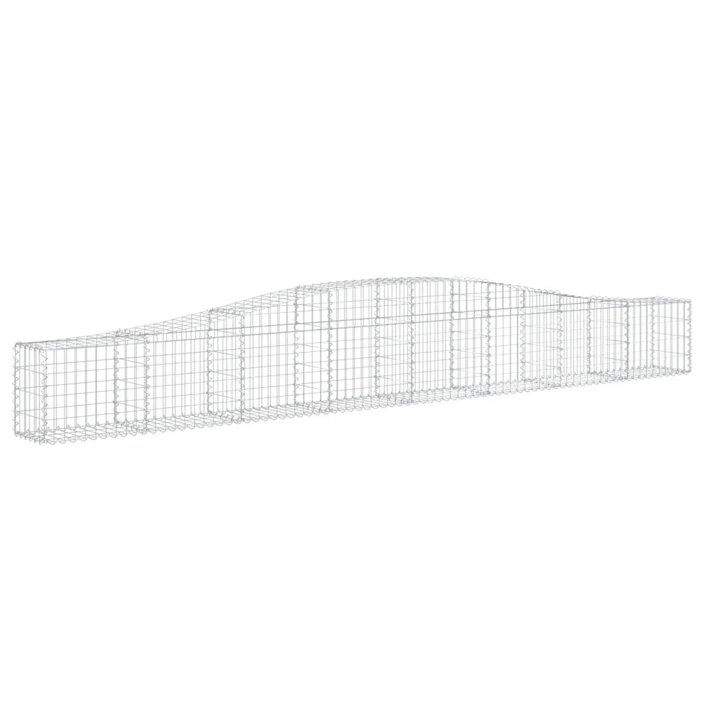 Cesti Gabbioni ad Arco 7 pz 400x30x40/60 cm Ferro Zincato 3145792