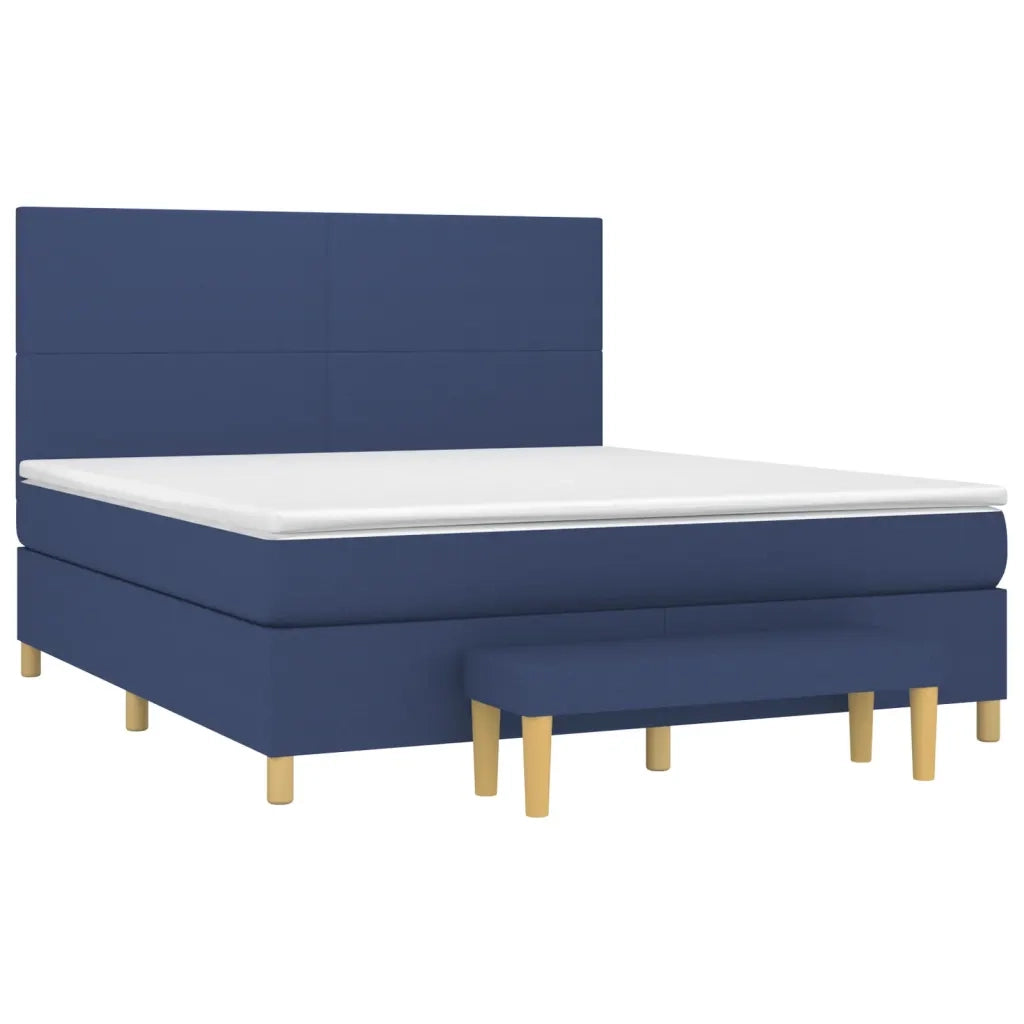 Giroletto a Molle con Materasso Blu 160x200 cm in Tessuto 3137011
