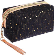 Accessori con glitter e stelle - Portatile e viaggiabile con chiusura a zip e cinturino di catena
