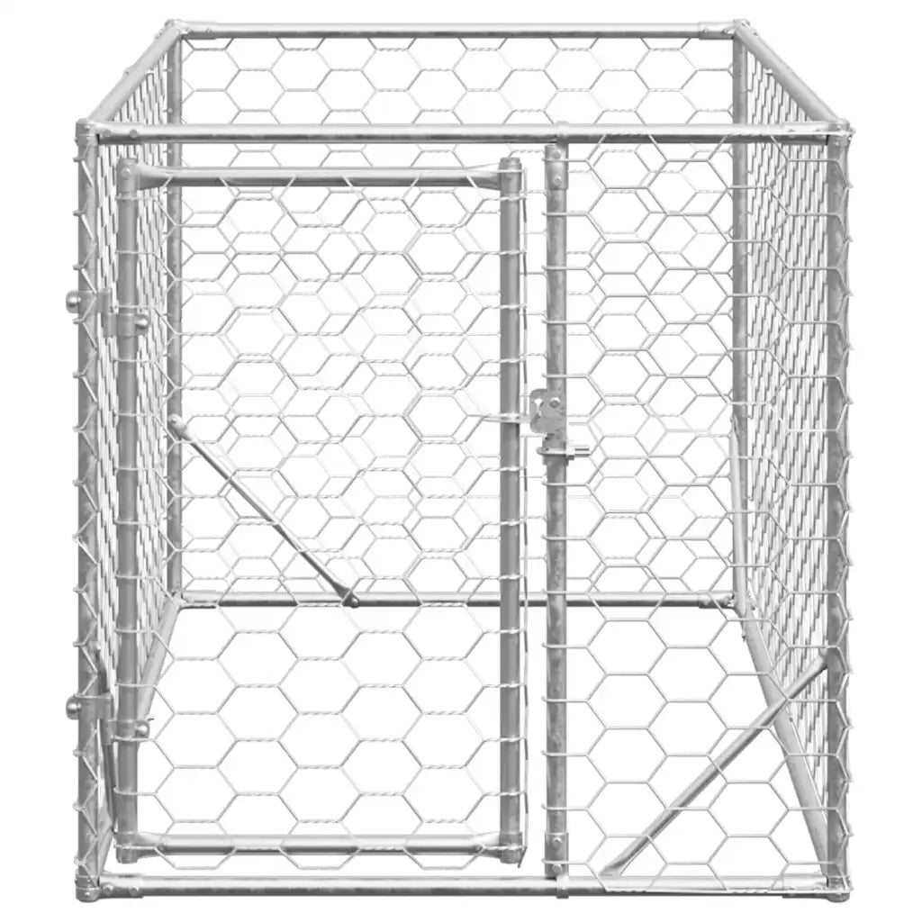 Cuccia per cani da esterno con porta 2x1x1 m in acciaio zincato 4105410