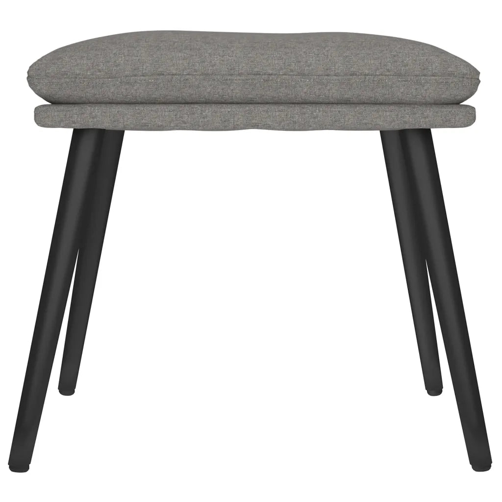 Poggiapiedi Grigio Chiaro 45x29,5x35 cm in Tessuto 341493