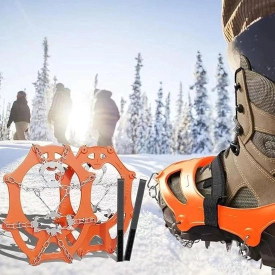 Sneakers con nodi, catena antiscivolo robusta adatta per strade e sentieri innevati e ghiacciati, catena nodi in acciaio inossidabile migliorata, taglia M (35-39).