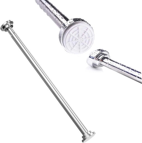 Girante maniglia per tende in acciaio inox - autobloccante - chiusura a pressione - bagno - armadio - cucina - maniglia per doccia 105-170 cm girante