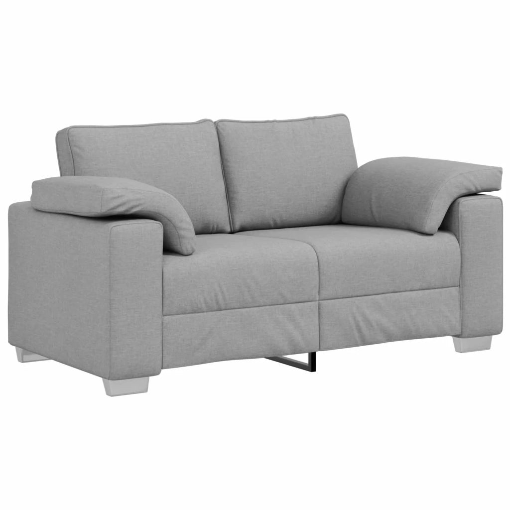 Divano 3 pcs Grigio Nuvola 219 x 80 x 82 cm Tessuto misto lino 3324666