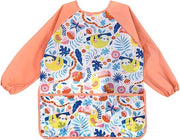 Schort per bambini 3-8 anni - Impermeabile e con maniche lunghe - Ideale per dipingere, cucinare, mangiare e fare manualità - Con tasca pratica - Rosso