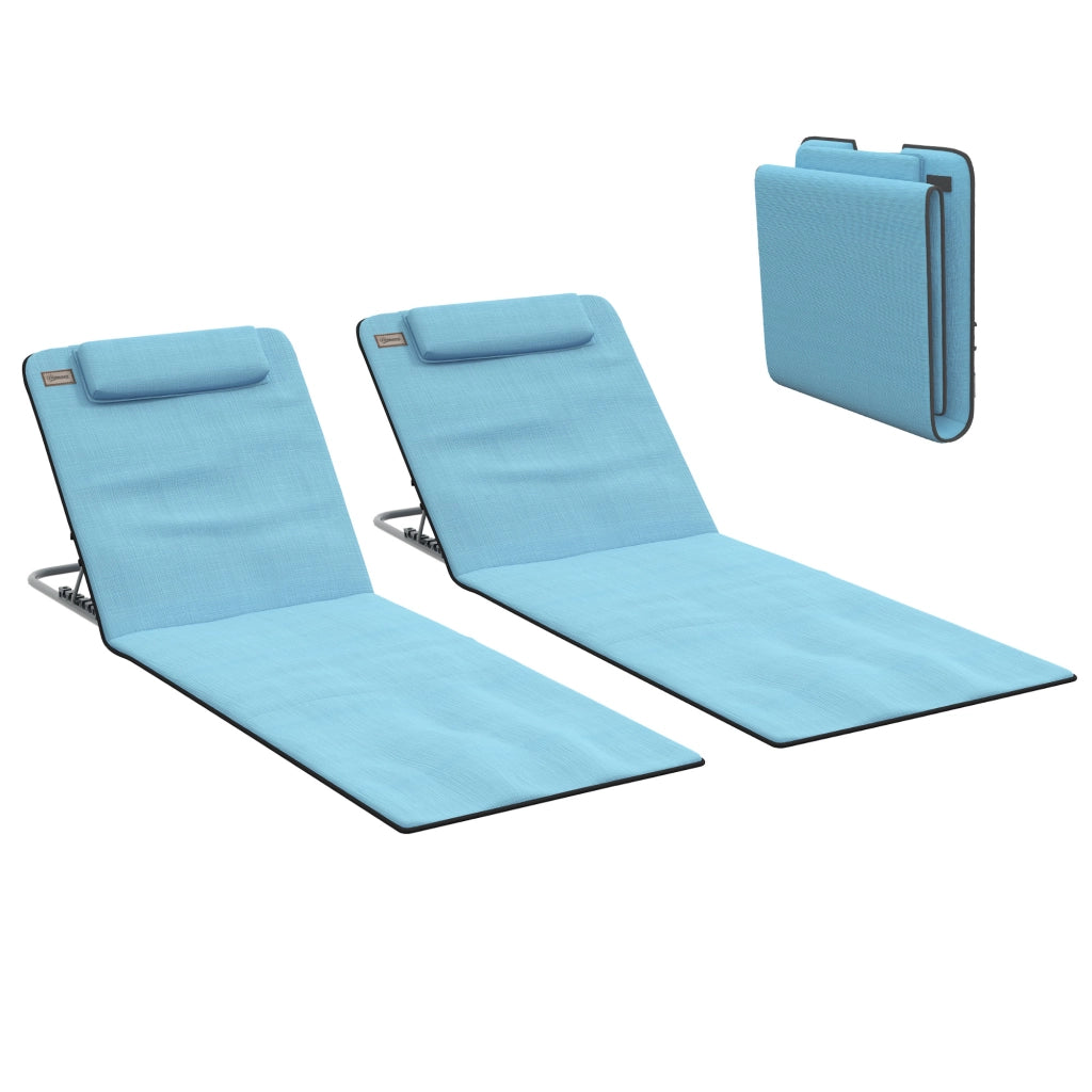 Divano 2 posti reclinabile ¨C zephmum ¨C 134x48x33-43 cm blu