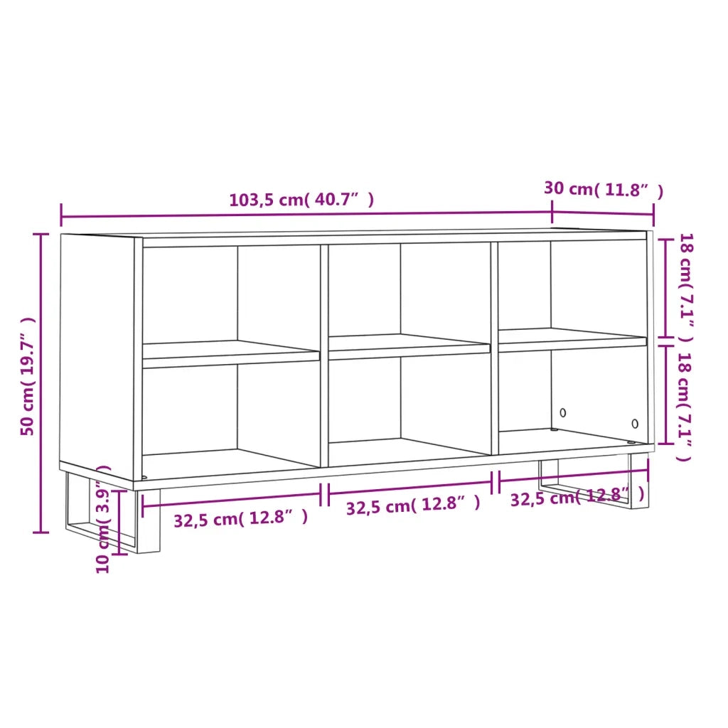 Mobile TV | Armadietto TV | Mobile Porta TV Bianco 103,5x30x50 cm in Legno Multistrato
