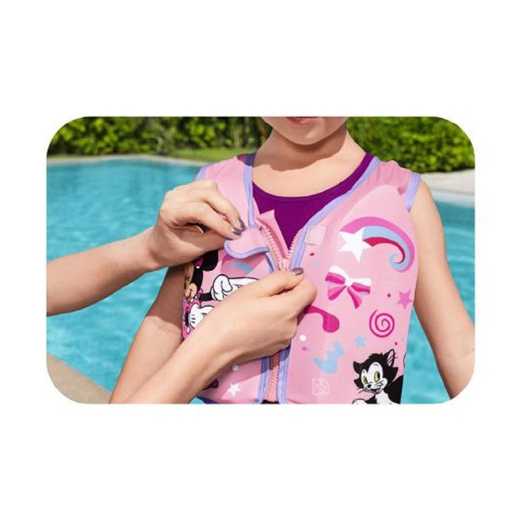 Trade Shop - Gilet Salvagente Trainer Minnie Con Cuscinetti In Schiuma Bambine 3-6 Anni 9101g -