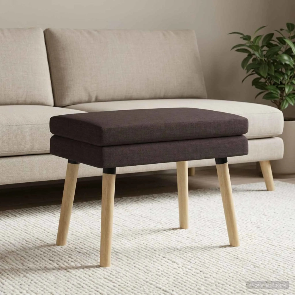 Panchina a doppio strato Marrone Scuro 60 x 40 x 46 cm Tessuto 42038421