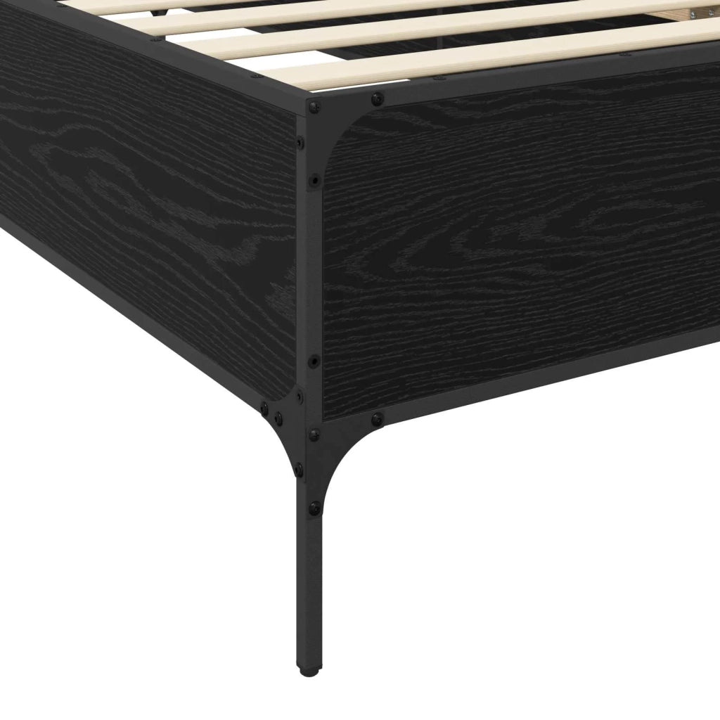 Struttura del letto Rovere Nero 80 x 200 cm 8009123