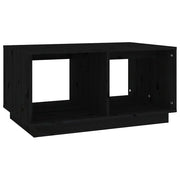 Tavolino da salotto | Tavolino da caff¨¨ | Tavolino da Soggiorno Nero 80x50x40 cm Legno Massello di Pino