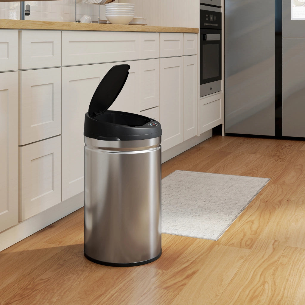 Pattumiera da cucina automatica 30L ¨C Xylo ¨C Acciaio inossidabile argento 32x30,5x51cm