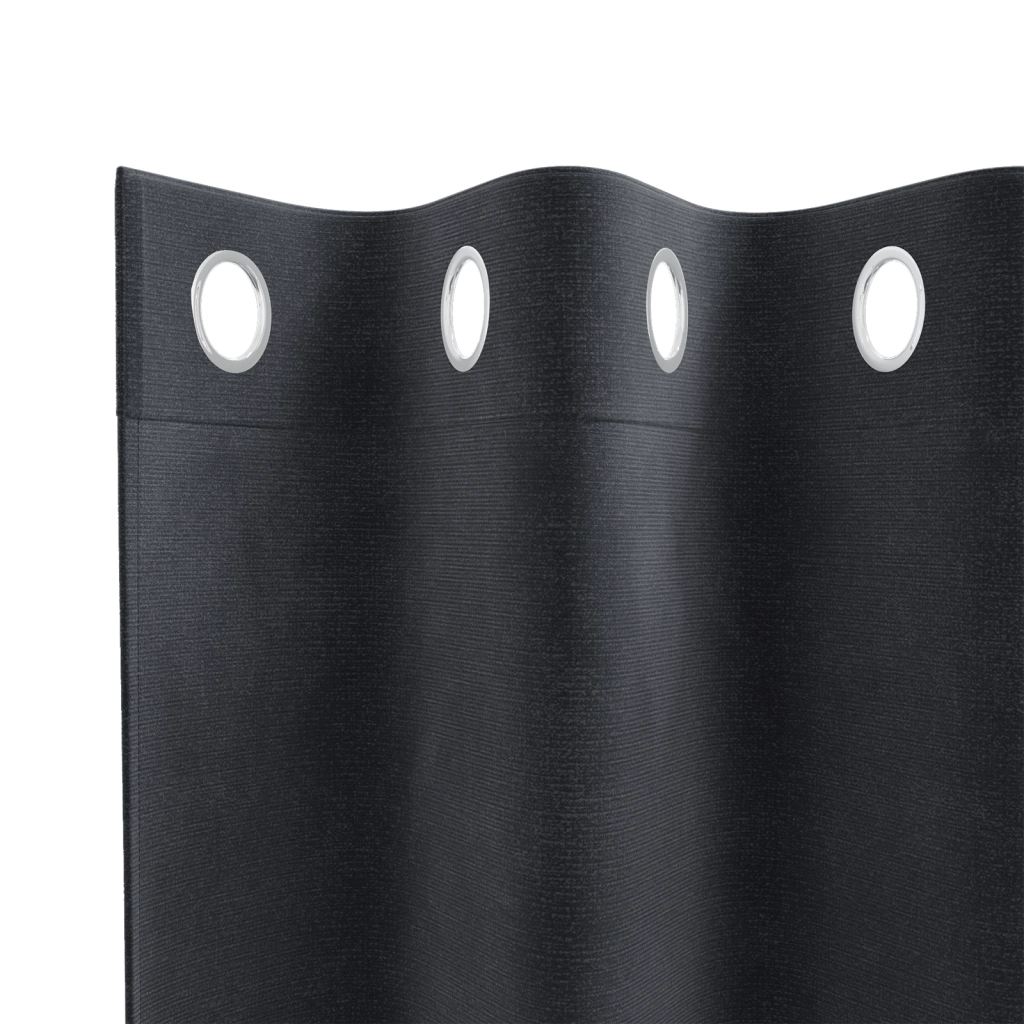 Tende oscuranti  con occhielli 2 pz Grigio scuro in velluto