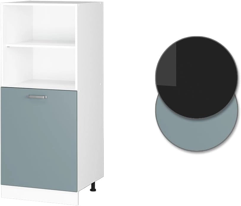 Mobile per forno da incasso R-Line, Grigio-blu, 60 cm, per la libera combinazione all'interno di sistemi cucina modulari