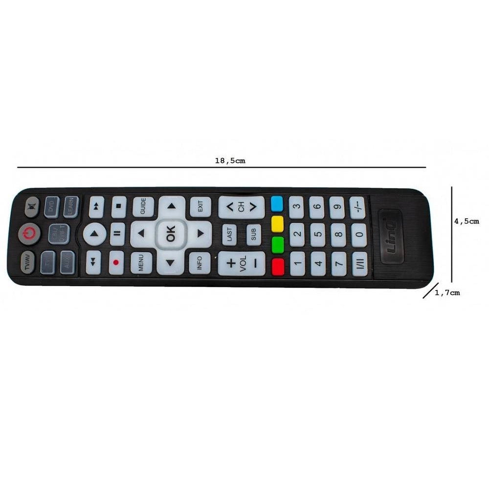 Trade Shop - Telecomando Universale 4in1 Urc-4504 Tv Dvb-t Cbl Sat Dvd Vcr Audio Amp Aux Lcd Led -
