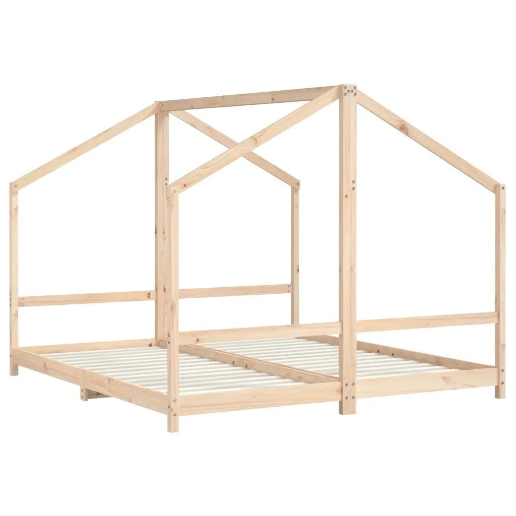 Giroletto per Bambini-Struttura Letto Bambini 2x(90x200) cm in Legno Massello di Pino
