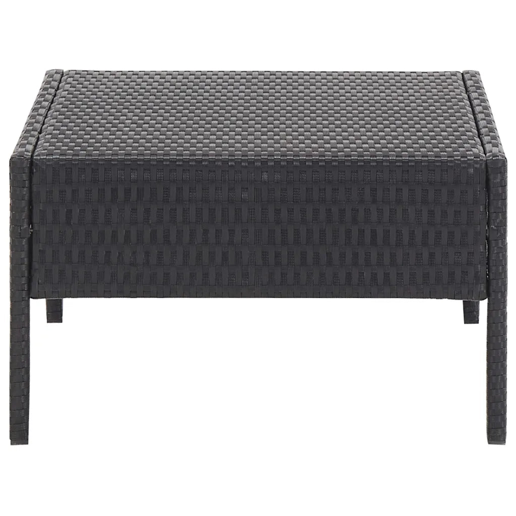 Set Divani da Giardino 5 pz con Cuscini in Polyrattan Nero 48944