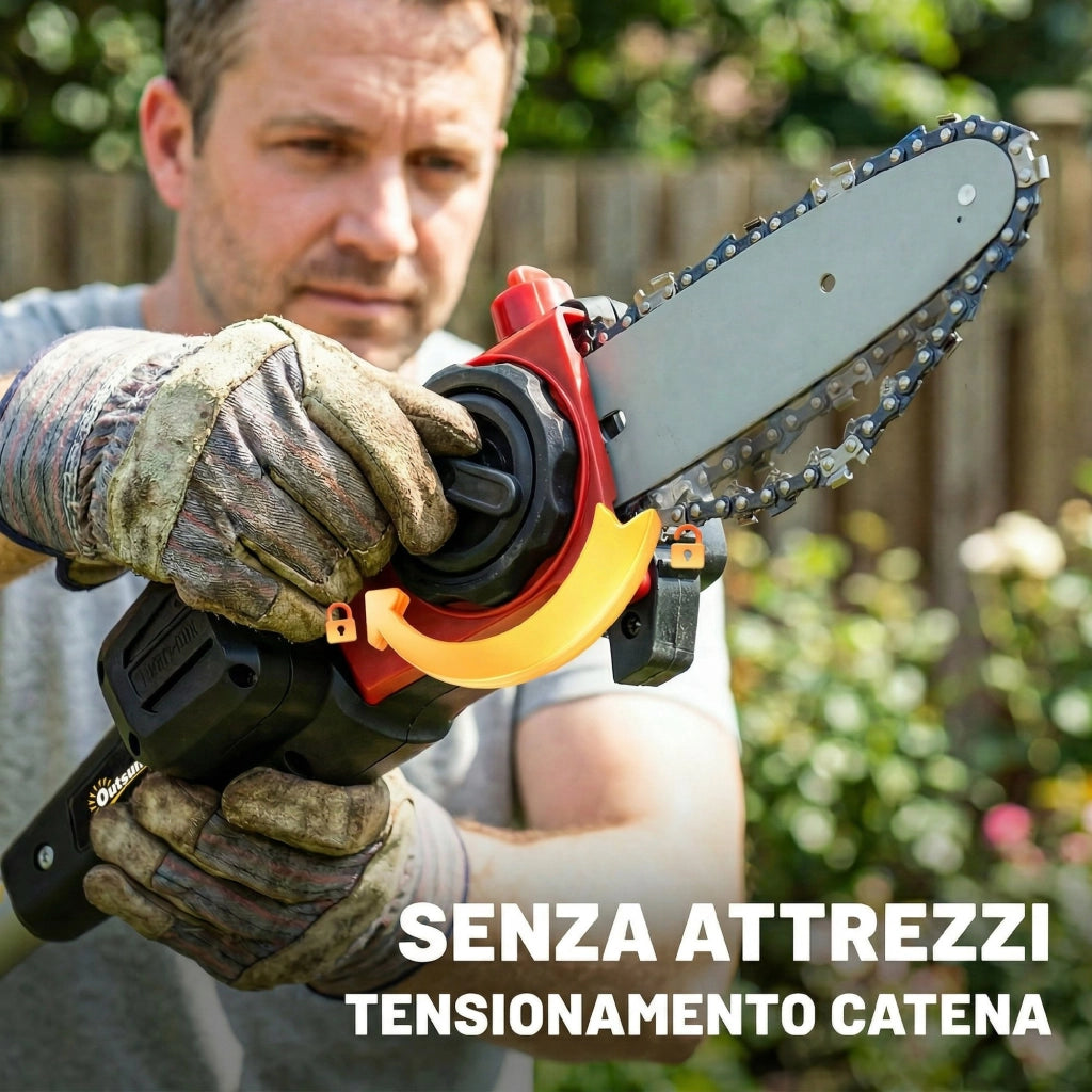 Motosega Telescopica a Batteria, 1.94m-2.56m con Lubrificazione Automatica