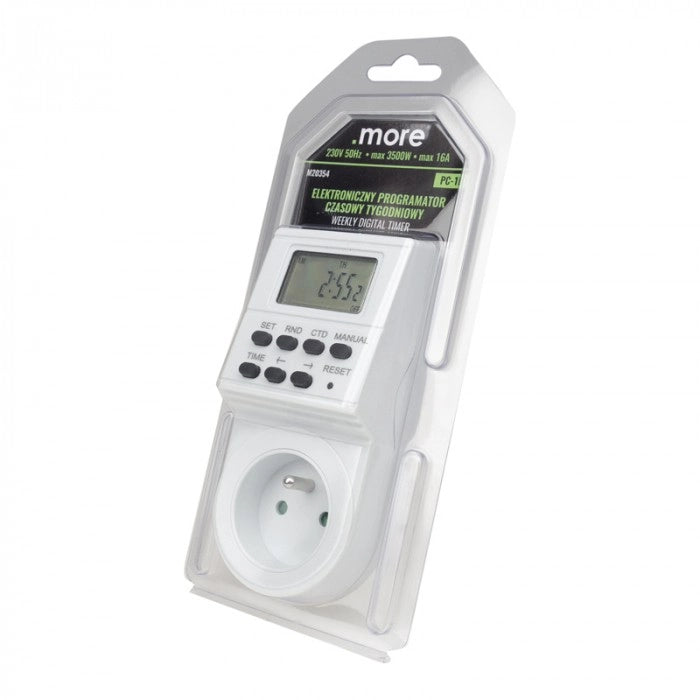 Programmatore timer settimanale digitale Ecolight 1800W