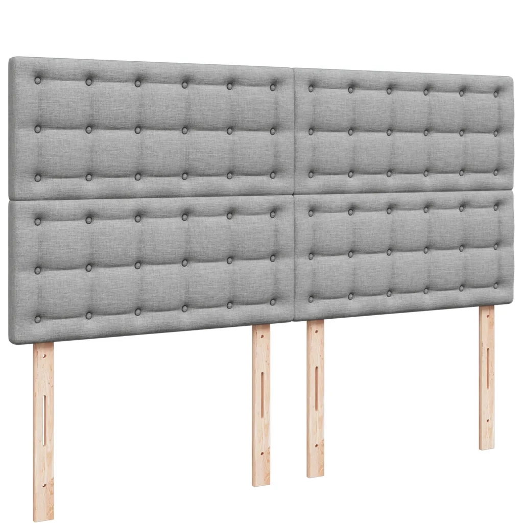 vidaXL Giroletto a Molle con Materasso Grigio Chiaro180x200 cm Tessuto