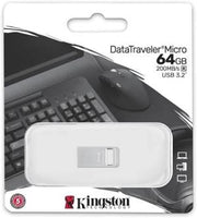 Kingston Pendrive Micro USB-A 3.2 64GB DTMC3G2/64GB Silver Metal