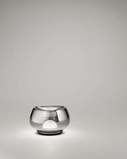 Lumetto LED serie 10S48534, Vetro Concavo Fumé Specchiato e Struttura Nero Opaco, 12W 3000K, Design Moderno e Raffinato - Perenz