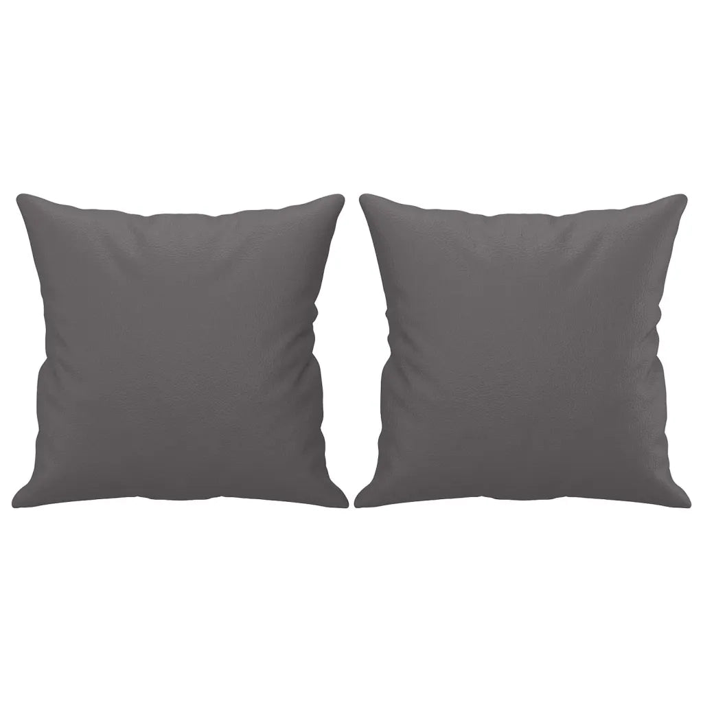 Set di Divani 2 pz con Cuscini Grigio in Similpelle 3201370
