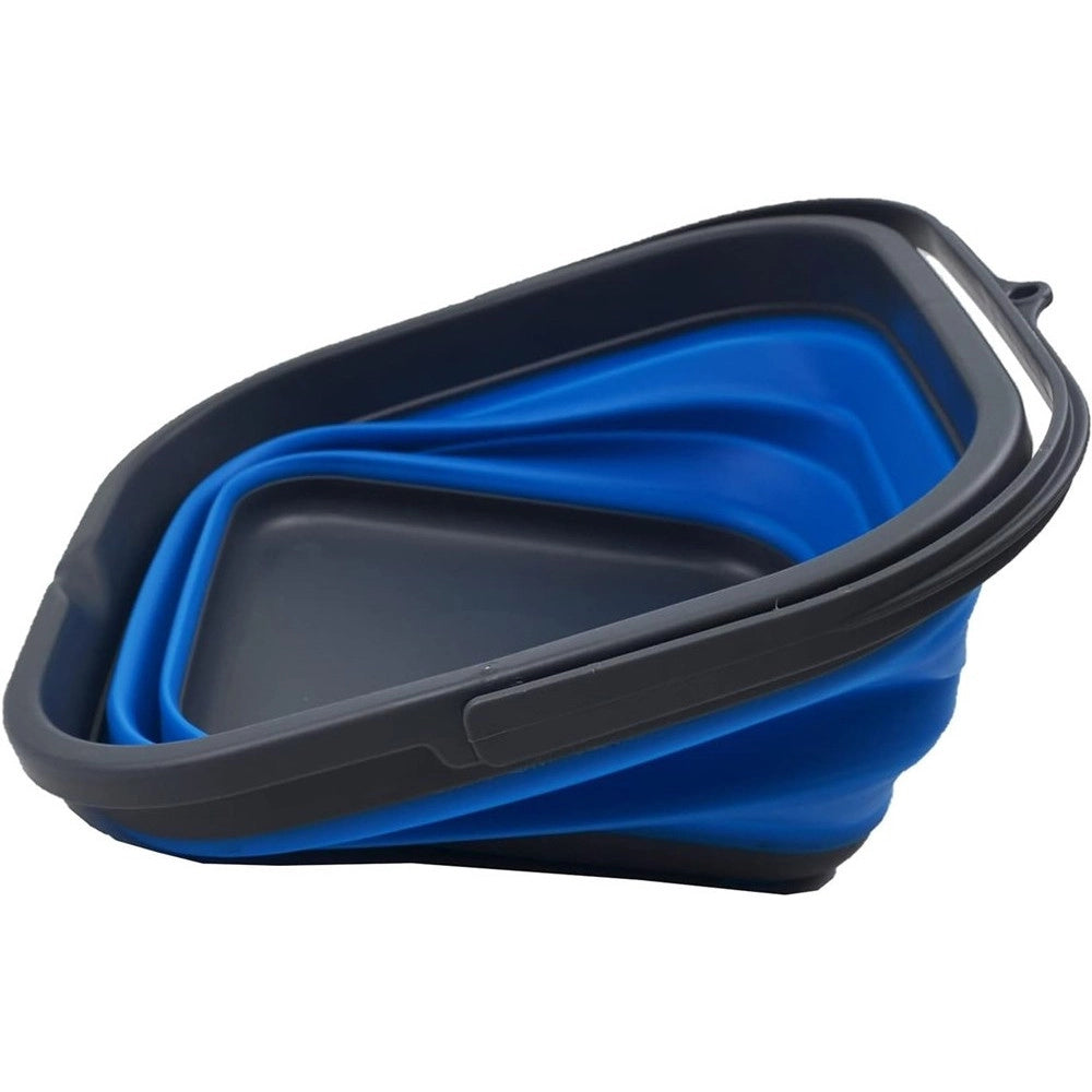 Trade Shop - Secchio Pieghevole Quadrato Pratico Da 5,5 Lt Portatile Salvaspazio Con Maniglia -