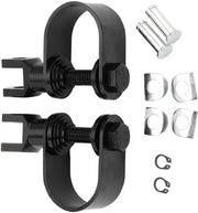 Sostegni Pedali Neri - Sostegni Pedali Cromo - Sostegni Pedali per Motocicletta - Compatibile con Harley/Honda/Suzuki/Yamaha - Montaggio 3,80 cm - Metallo - Sostegni Pedali per Motocicletta