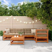 Set Lounge da Giardino 6 pcs Marrone Cerato