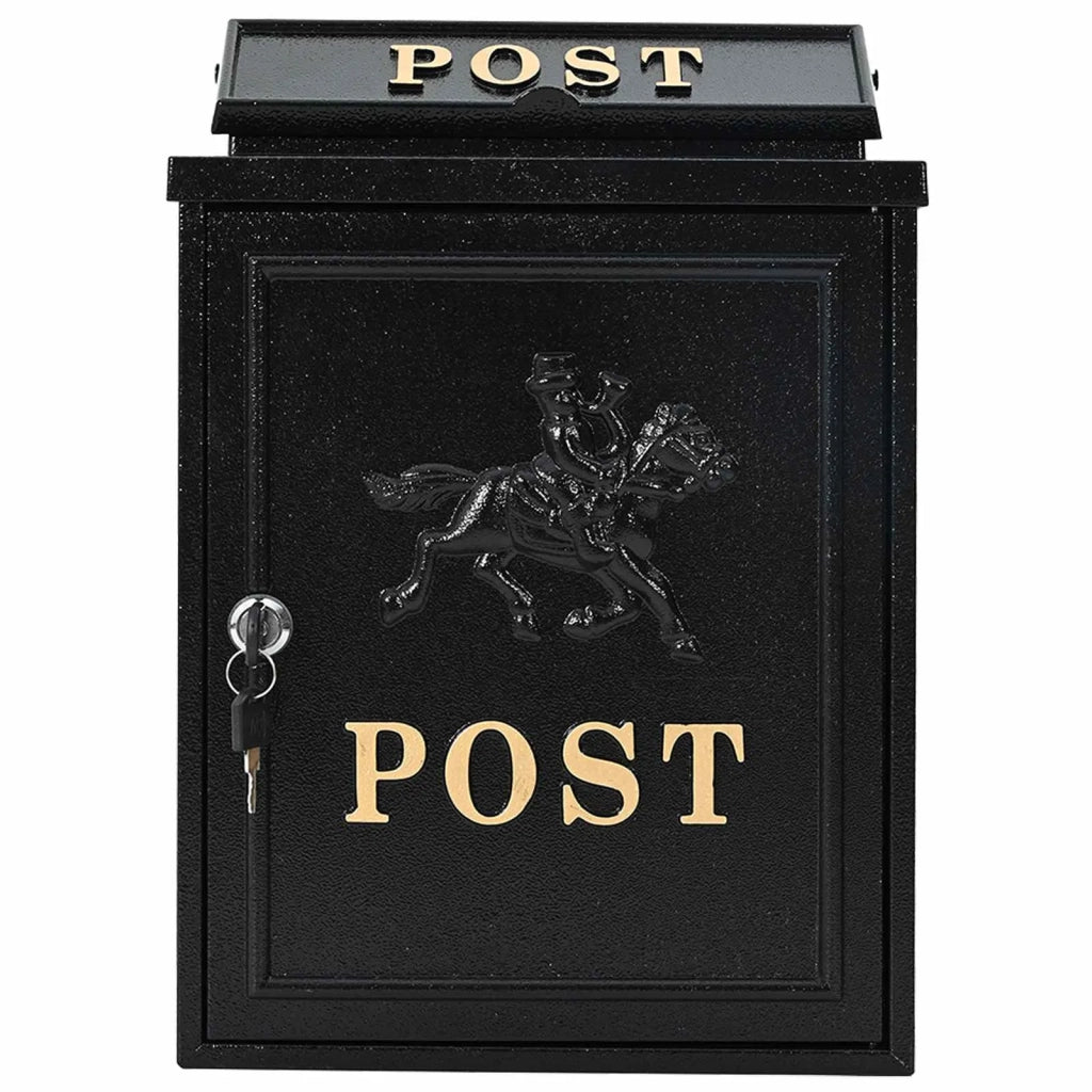Cassetta Postale da Muro con archiviazione Nero 29 x 13 x 41 cm