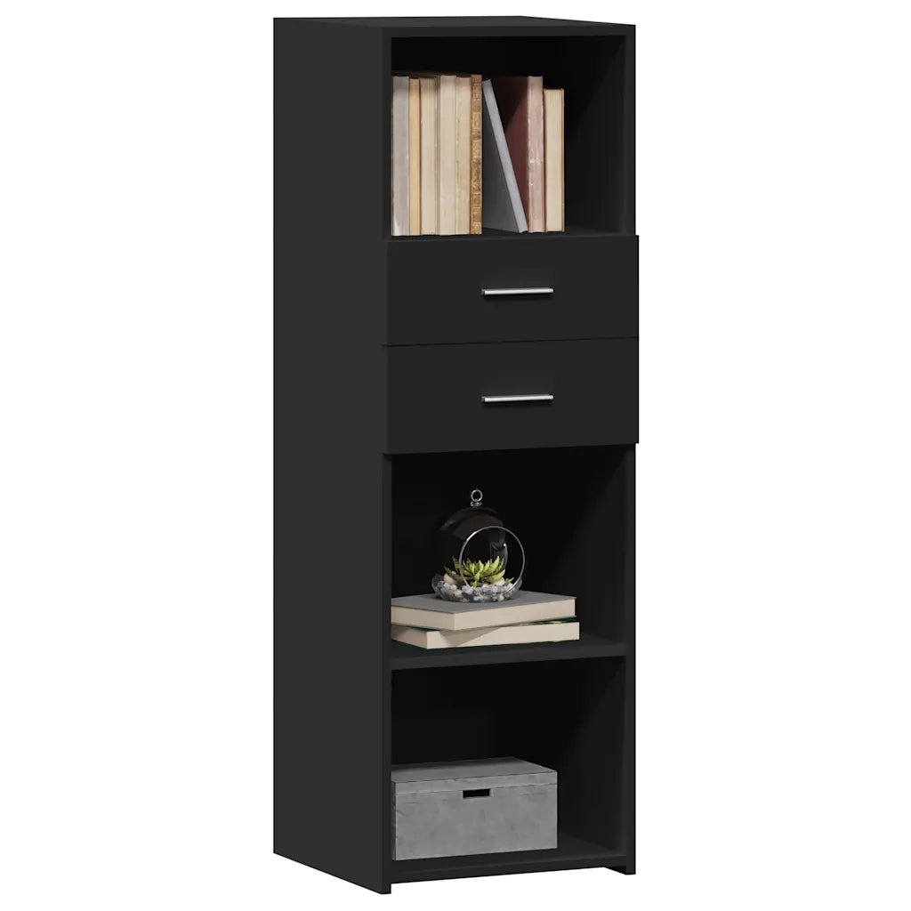 Credenza | Madia | Buffet da pranzo | Armadio da pranzo Nera 40x42,5x124 cm in Legno Multistrato