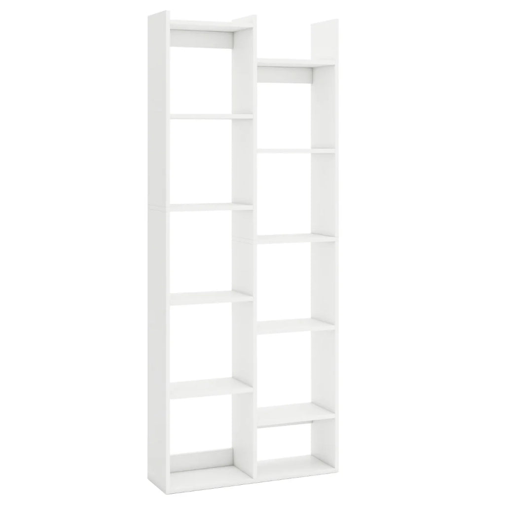 Libreria a forma di albero 65 x 20 x 162 cm ampio spazio di archiviazione design moderno legno bianco 20_0010748