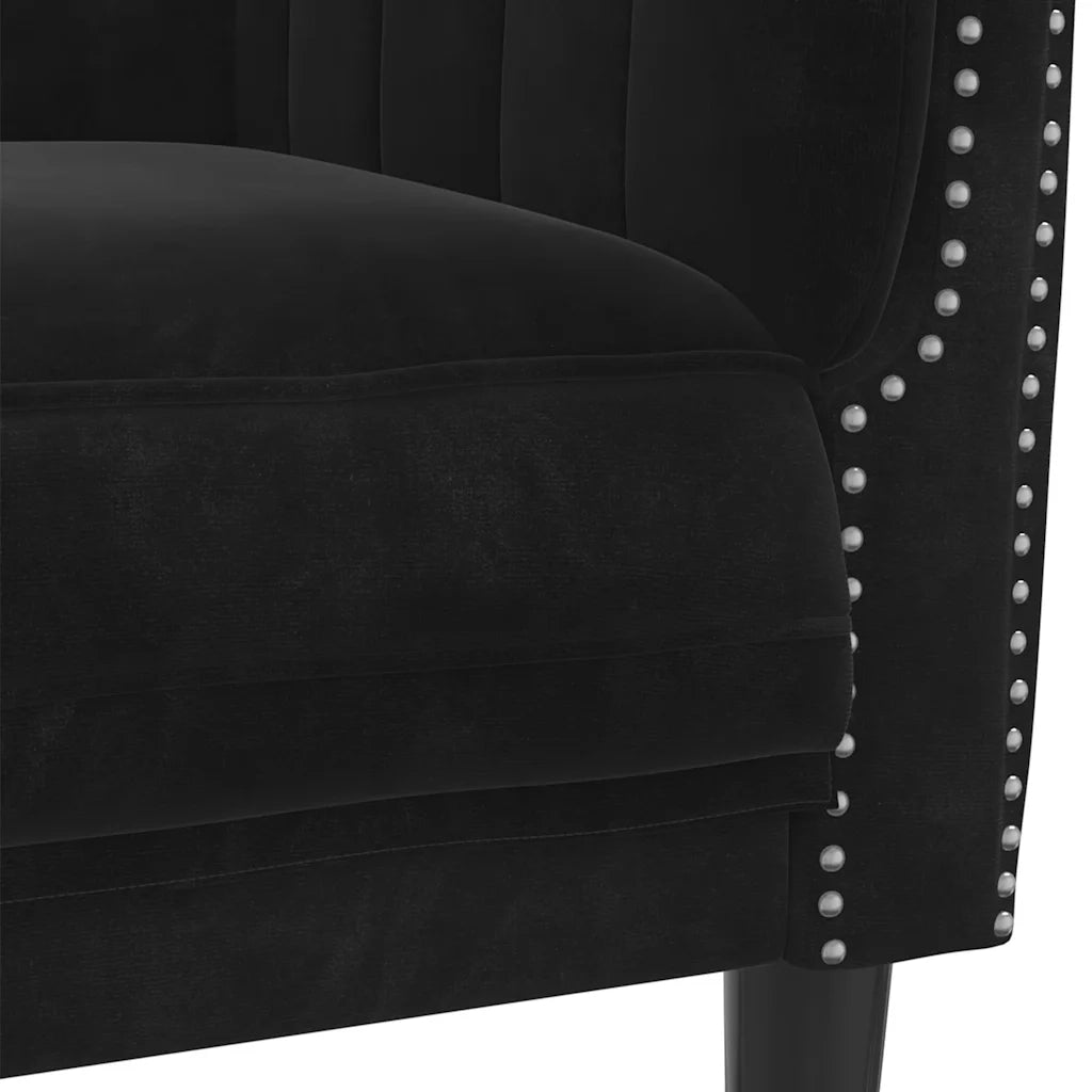 Divano Sedia-Poltrona Nera in Velluto 373087