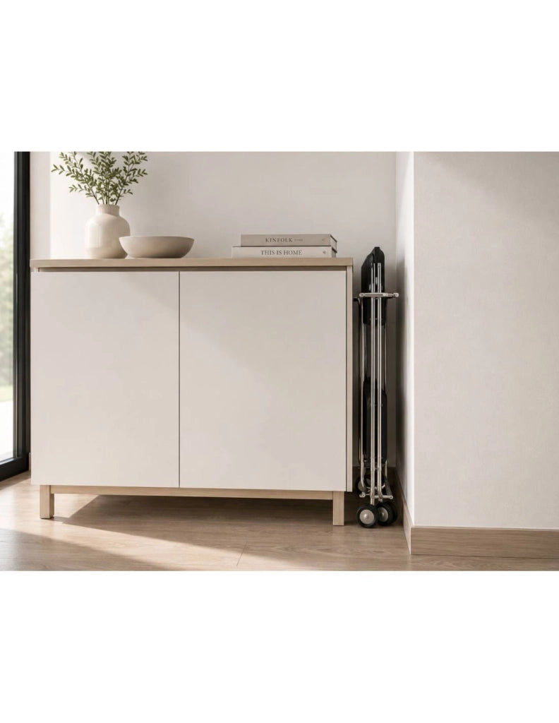 Carrello da cucina pieghevole cromato con ruote BAUHAUS 2 ripiani