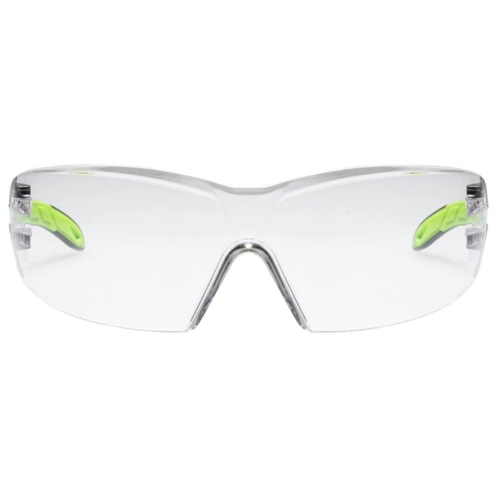 Uvex pheos Occhiali di sicurezza Poliossimetilene (POM), Elastomero Termoplastico (TPE) Nero, Verde