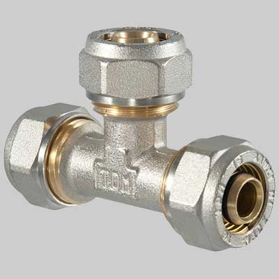 Raccordo a compressione a TEE  32 x 32 x 32     T.D.M.