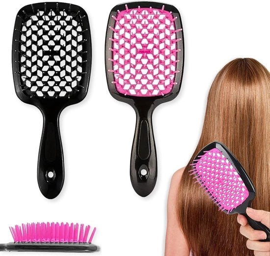 Set a capigliatura antiklit - 2 pezzi - manico ergonomico - leggero - cura della pelle del capo - spazzola contro le arriccature