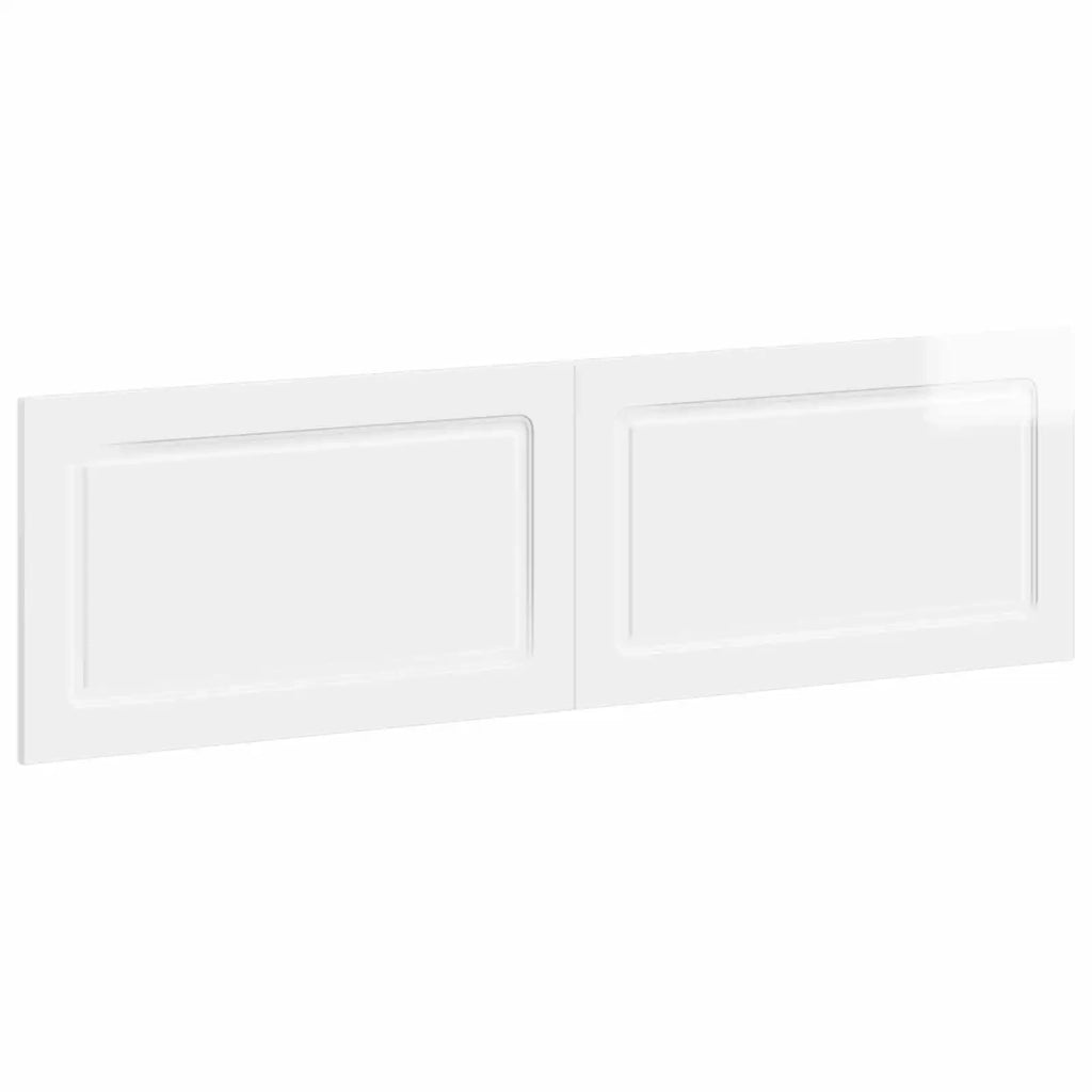 Testiera da Muro UTRECHT Bianco Lucido Legno ingegnerizzato 897819