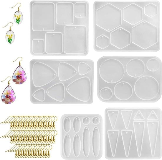 Orecchini Premium in Silicone - 6 pezzi - Orecchini d'oro - Manufatti a mano - Creazione di gioielli - Bracciali - Pendenti
