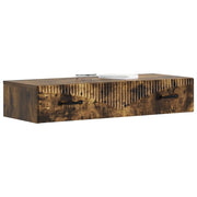 Tavolino da Parete Laterale | Tavolo laterale | Tavolino Rovere Fumo 87,5 x 34,5 x 17 cm