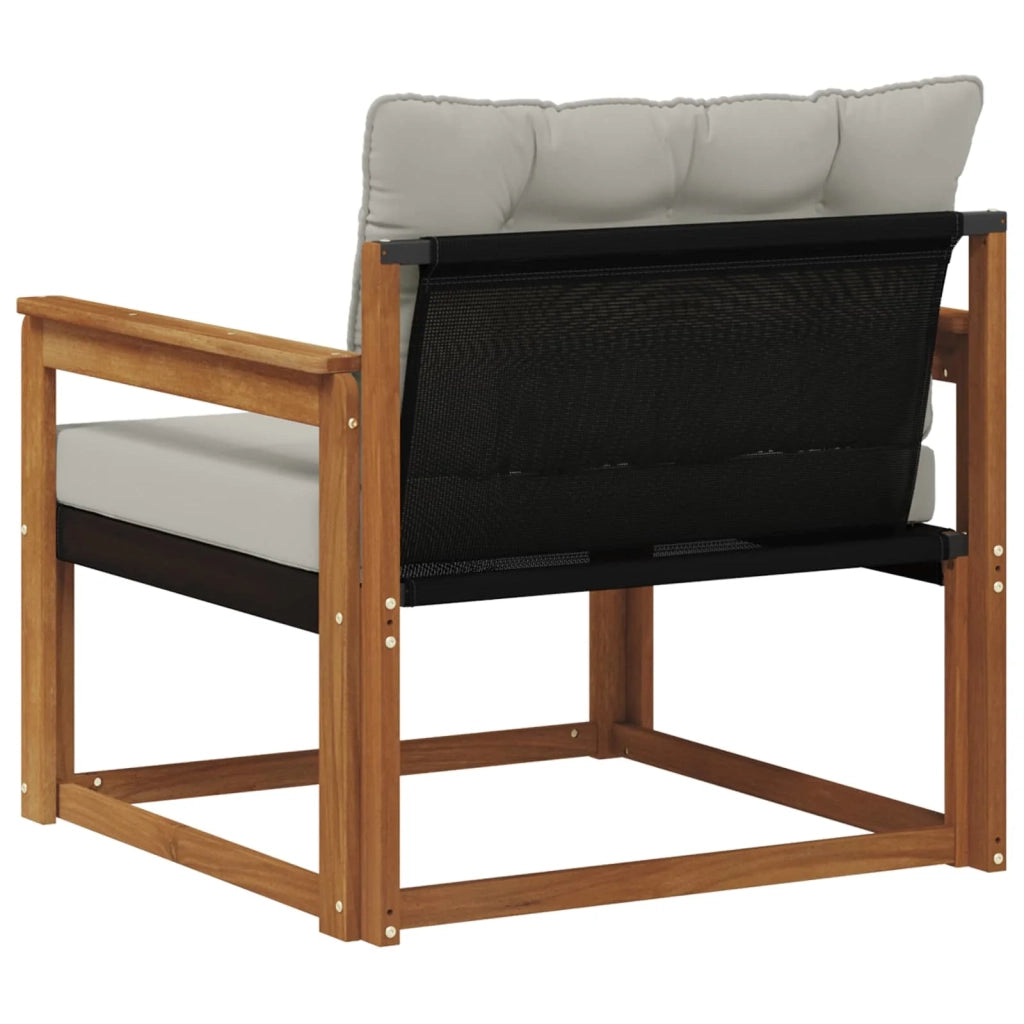 Set di divani da esterno-Sofa da giardino Legno di Acacia Massello e Textilene 341256