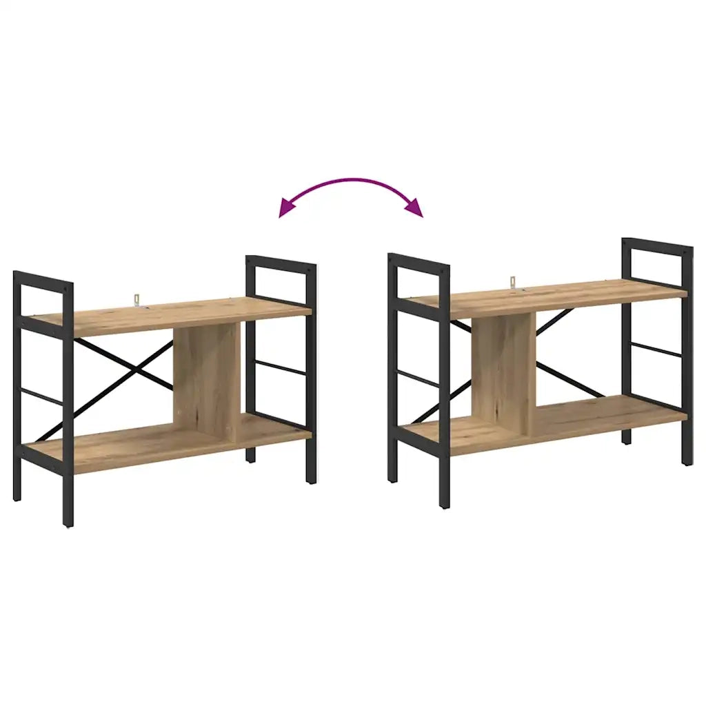 Libreria-Scaffale per Libri-Mobile di Stoccaggio Rovere artigianale 75 x 30 x 58,5 cm Legno multistrato