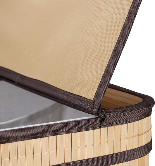 Coperchio portabiancheria 2 scomparti 72 litri bambù 13_0001910