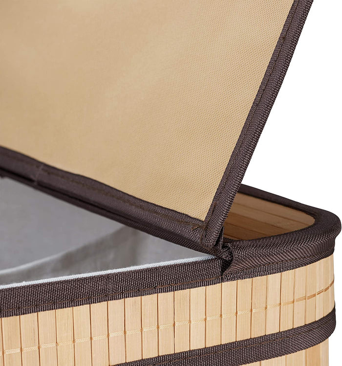 Coperchio portabiancheria 2 scomparti 72 litri bambù 13_0001910