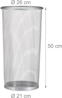 Portaombrelli in metallo 50 cm argento 13_0002218